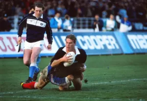 Rugby World Cup Prints: 1987 World Cup Final Print: John Kirwan Scores a Try