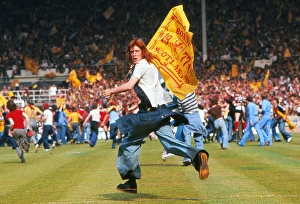 A Scotland fan invades the Wembley pitch - 1977 British Home Championship A Scotland fan invades the Wembley pitch - 1977 British Home Championship