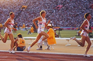 Sebastian Coe leads Steve Cram and Steve Ovett in the 1500m Final at the 1984 Summer Sebastian Coe leads Steve Cram and Steve Ovett in the 1500m Final at the 1984 Summer
