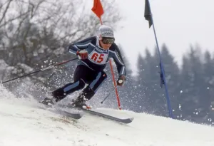 Skiing Prints: Herbert Plank Skiing Print