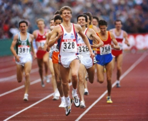 Steve Cram wins gold from Seb Coe in the 1500m at the 1986 European Championships Steve Cram wins gold from Seb Coe in the 1500m at the 1986 European Championships