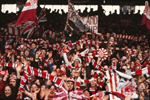 Sunderland fans in Roker Park cheer their team during the 1973 FA Cup homecoming Sunderland fans in Roker Park cheer their team during the 1973 FA Cup homecoming