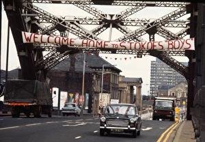 Sunderland homecoming banner for 1973 FA Cup winners Sunderland homecoming banner for 1973 FA Cup winners