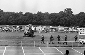 West German police arrive by helicopter - 1974 World Cup West German police arrive by helicopter - 1974 World Cup