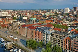Belgium Collection: General city skyline view of Antwerp, Belgium