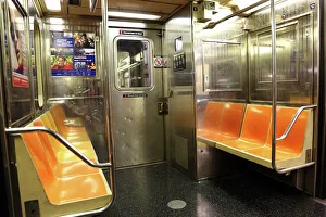 New York Subway train carriage, New York. America New York Subway train carriage, New York. America