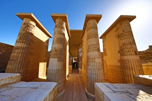 Pillars of the entry hall to the step Pyramid of Djoser (or Zoser) in the Saqqara Pillars of the entry hall to the step Pyramid of Djoser (or Zoser) in the Saqqara