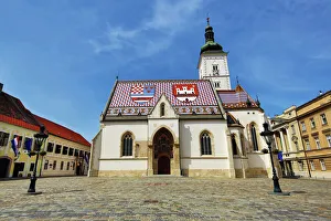 St. Marks Church in St. Marks Square in Zagreb, Croatia St. Marks Church in St. Marks Square in Zagreb, Croatia