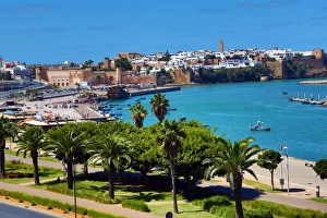 View across the Bou Regreg River towards the Kasbah of the Udayas in Rabat, Morocco View across the Bou Regreg River towards the Kasbah of the Udayas in Rabat, Morocco