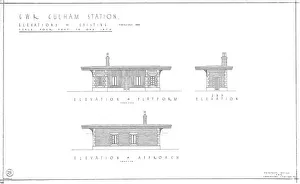 British Railway History Prints: Culham Station Elevations as Existing [1935]