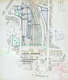 Euston Station. British Railways. Plan of Old Euston sent to Modernisation Officer. 1959 Euston Station. British Railways. Plan of Old Euston sent to Modernisation Officer. 1959