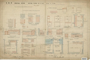 Granham Station Print - GNR Up Side Additional Buildings Details