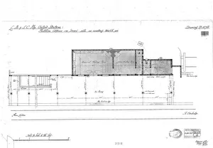 LBSC Railway Oxted Station - Platform Offices on Down side as existing March 1918 LBSC Railway Oxted Station - Platform Offices on Down side as existing March 1918