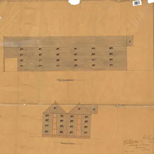 Vintage Train Station Photos Prints: Newhaven Side and Front Elevation [1900]