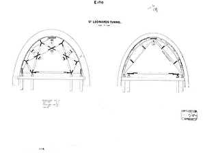 St Leonards Tunnel Cross Sections Print [c1925] Bopeep Microfilm Copy