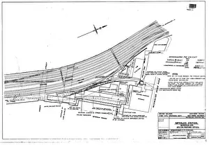 Waterloo Station Prints: Waterloo Station Necropolis Site Print 1955 Plan