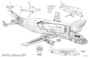 Images Dated 14th July 2005: Airbus A300-600ST Beluga Cutaway drawing