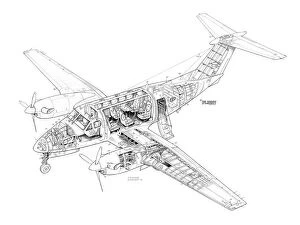 Images Dated 14th July 2005: Beech King Air 200 Cutaway Drawing
