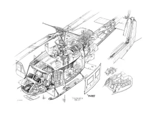 Bell Cutaway Prints: Bell 212 Cutaway Print