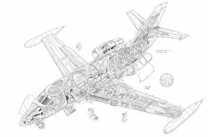 Images Dated 15th November 1979: Dassault Falcon 10 Cutaway Drawing