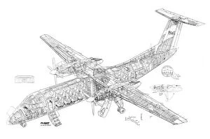Images Dated 14th July 2005: DH Canada Dash 8-300 Cutaway Drawing