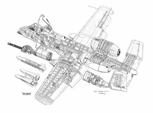 Images Dated 14th July 2005: Fairchild A-10A Thunderbolt II Cutaway Drawing