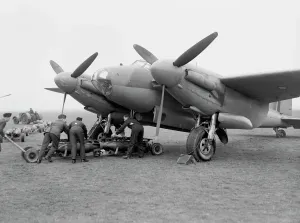 De Havilland Mosquito Print, 3/4 Front Ground View