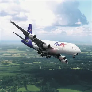 A380 FedEx Flight Print