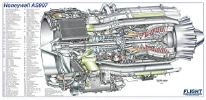 Honeywell AS907 Cutaway Drawing Print