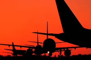 Modern Aircraft Takeoff Prints: Queue for take-off