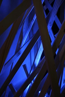 Abstract Backgrounds Prints: Abstract - blue wood