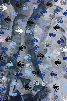 Abstract Hands Print