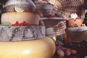 Cheese And Fruit Platter Prints: Cheese and fruit