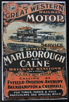 Great Western Railway motor service vintage advertising poster Great Western Railway motor service vintage advertising poster
