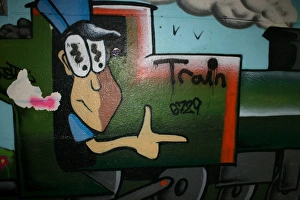 Train Photography Prints: Train graffiti