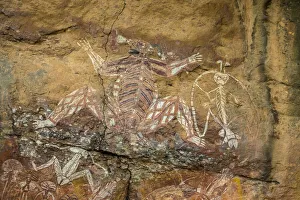 Aboriginal rock art depicting the spirits Namarndjolg (main figure) Aboriginal rock art depicting the spirits Namarndjolg (main figure)