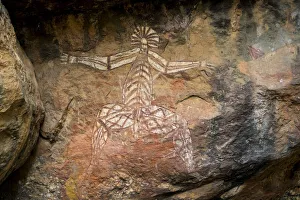 Aboriginal rock art painting depicting the spirit Nabulwinjbulwinj Aboriginal rock art painting depicting the spirit Nabulwinjbulwinj