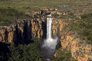 Aerial of Jim Jim Falls, Kakadu National Park, Northern Territory, Australia Aerial of Jim Jim Falls, Kakadu National Park, Northern Territory, Australia