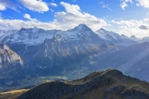Autumn In The Swiss Alps Prints: Aerial view on the Eiger, Grindelwald, Berner Oberland, Switzerland