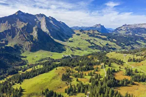 Aerial view from Glaubielen pass at Brienzer Rothorn, Obwalden, Switzerland Aerial view from Glaubielen pass at Brienzer Rothorn, Obwalden, Switzerland
