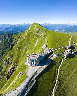 Aerial view of the Monte Generoso and Mario Bottas Fiore di Pietra restaurant Aerial view of the Monte Generoso and Mario Bottas Fiore di Pietra restaurant