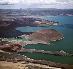 Lake Turkana National Parks Collection: An aerial view of the southern end of Lake Turkana