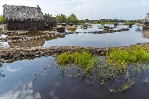 Africa, Benin, Ouidah. A village of fishermen in the lagoon Africa, Benin, Ouidah. A village of fishermen in the lagoon