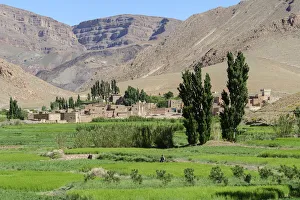 Africa, Morocco, Atlas mountain valley landscape Africa, Morocco, Atlas mountain valley landscape