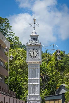 Africa, Seychelles, Mahe. The Clock Tower of Victoria Africa, Seychelles, Mahe. The Clock Tower of Victoria