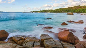 Africa, Seychelles, Praslin. Anse Lazio Sunset Africa, Seychelles, Praslin. Anse Lazio Sunset
