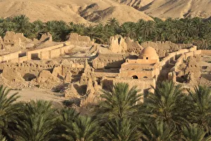 Africa, Tunisia, Tamerza, abandoned old village Africa, Tunisia, Tamerza, abandoned old village