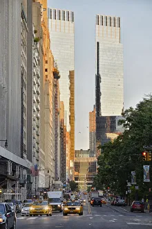 New York City Buildings Prints: AOL Time Warner Building at first light, 59th street, Buildings, Midtown, Manhattan, USA