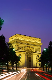 Eiffel Tower Alternative Views Prints: Arc de Triomphe / Night View