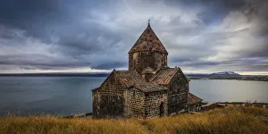 Armenia Monastery Prints: Armenia, Lake Seven, Sevanavank monastery